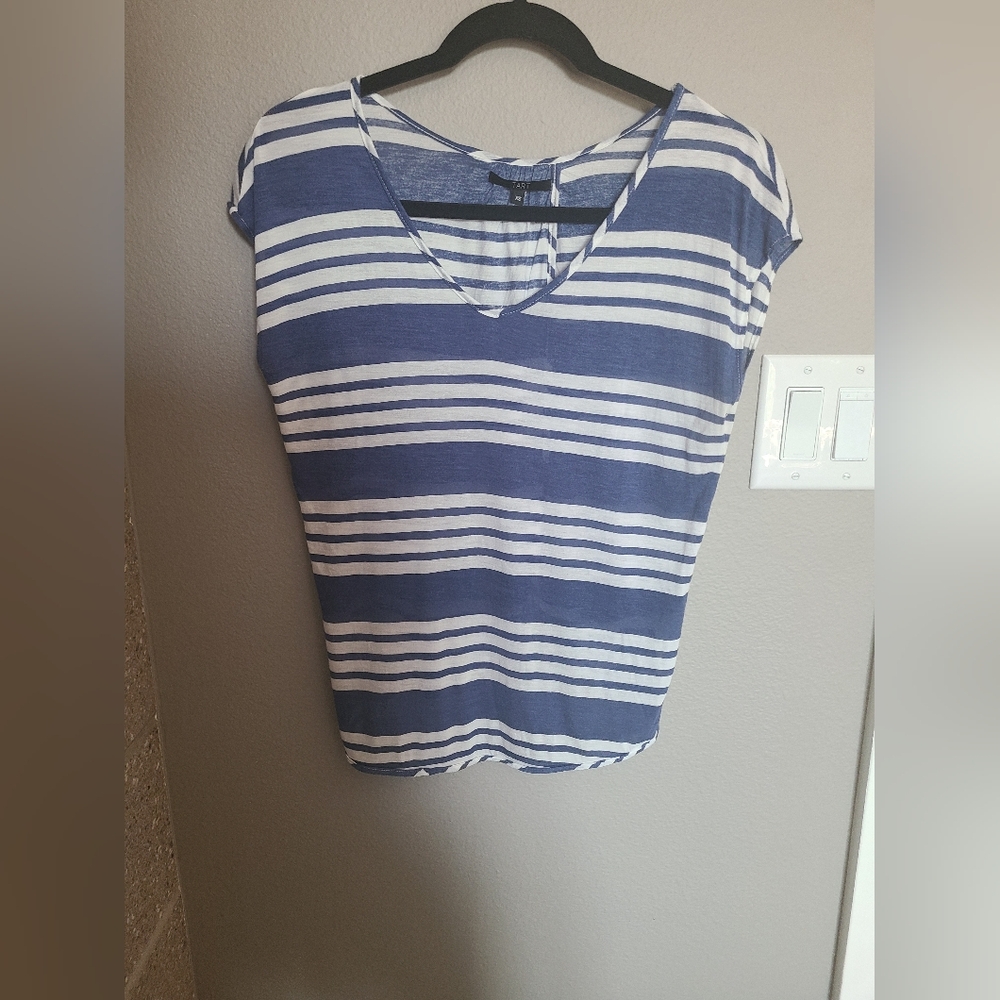 Tart Striped Open-Back Shirt, XS